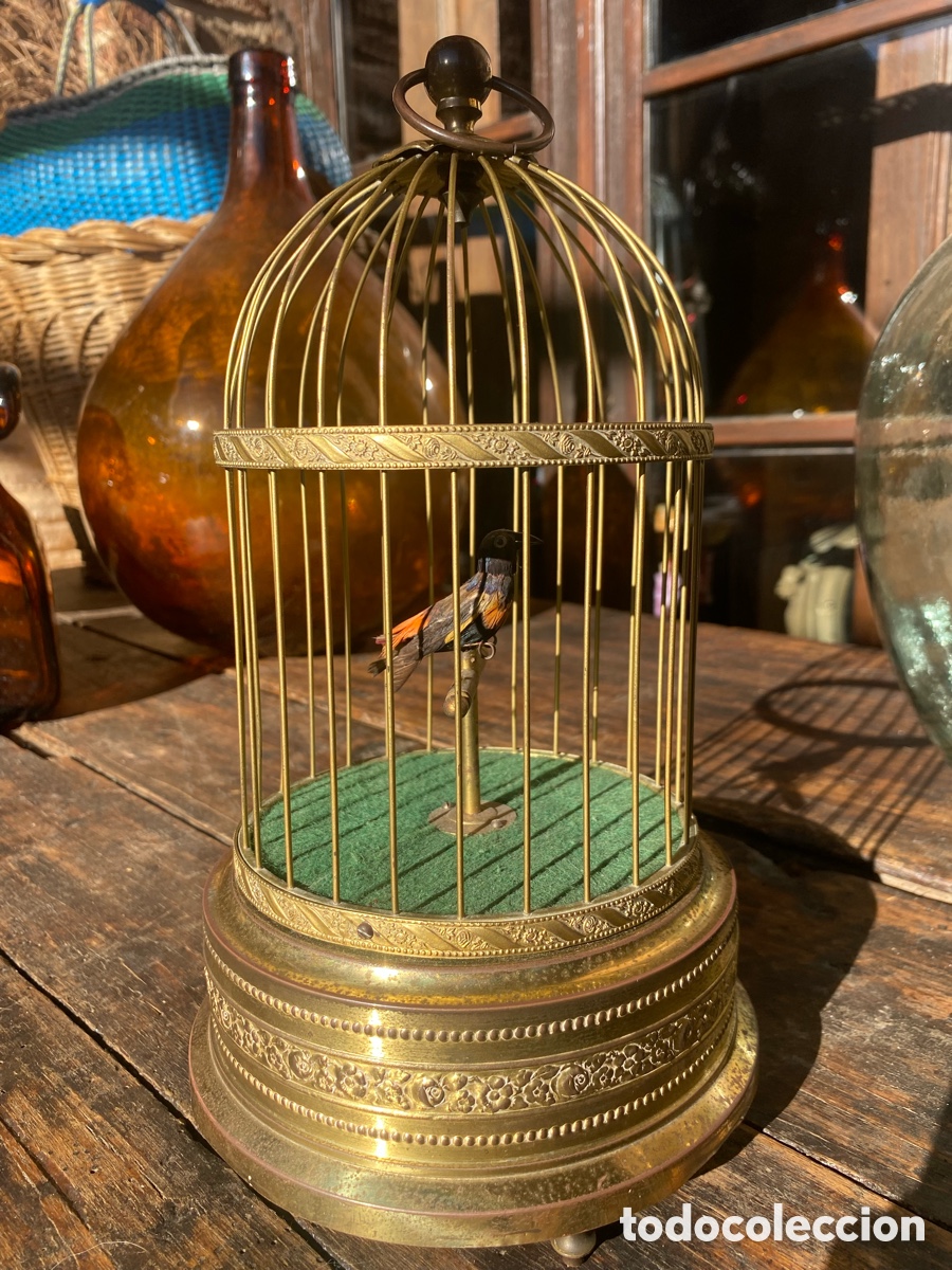 Antiquit&eacute;s: Jaula p&aacute;jaro aut&oacute;mata a&ntilde;os 30 alemana dise&ntilde;o de Karl Griesbaum