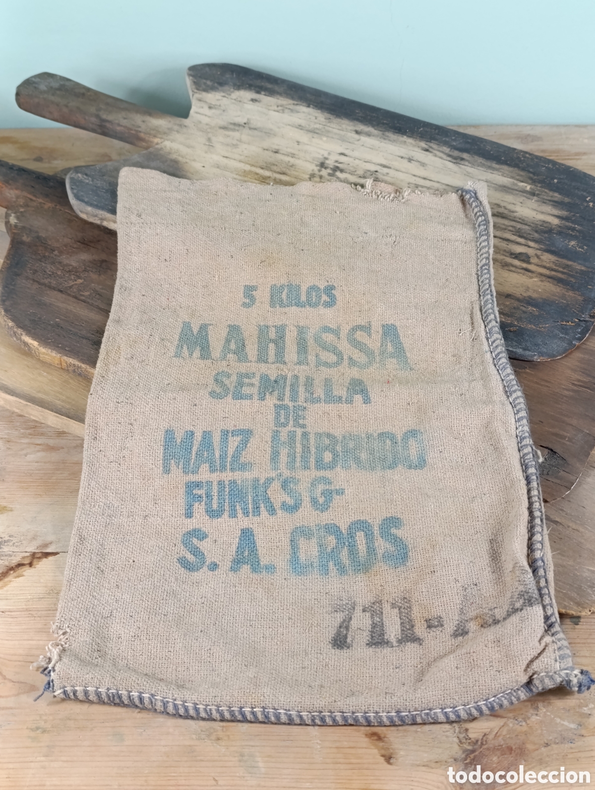 Antig&uuml;edades: Saco de Arpillera de Semillas de Ma&iacute;z&nbsp; - Foto 1
