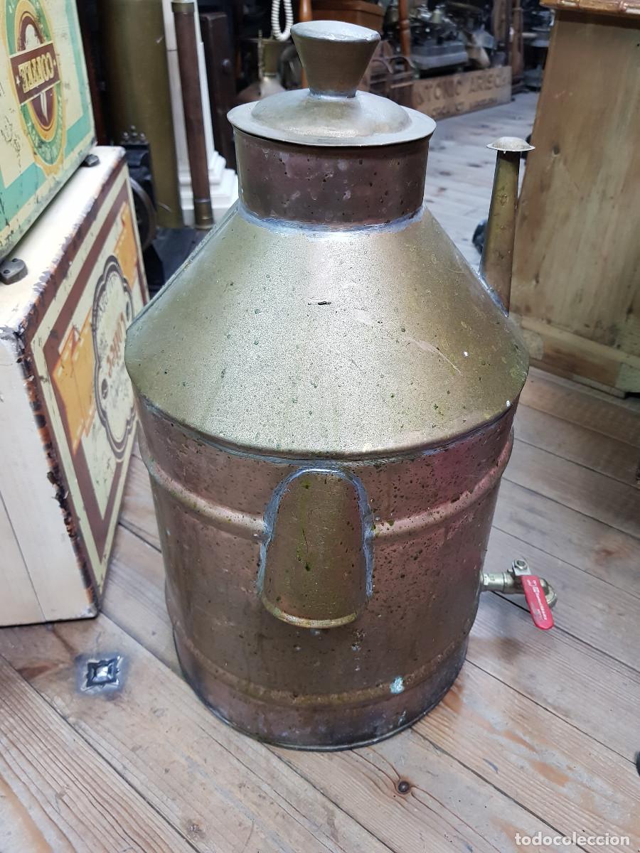 Antig&uuml;edades: ANTIGUO RECIPIENTE PARA EL ACEITE- DE COBRE - Foto 6