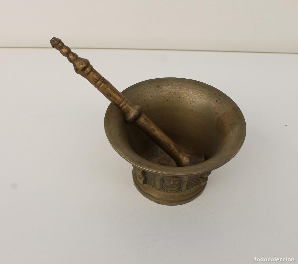 Antig&uuml;edades: ANTIGUO ALMIREZ MORTERO DE BRONCE . 900G - Foto 2