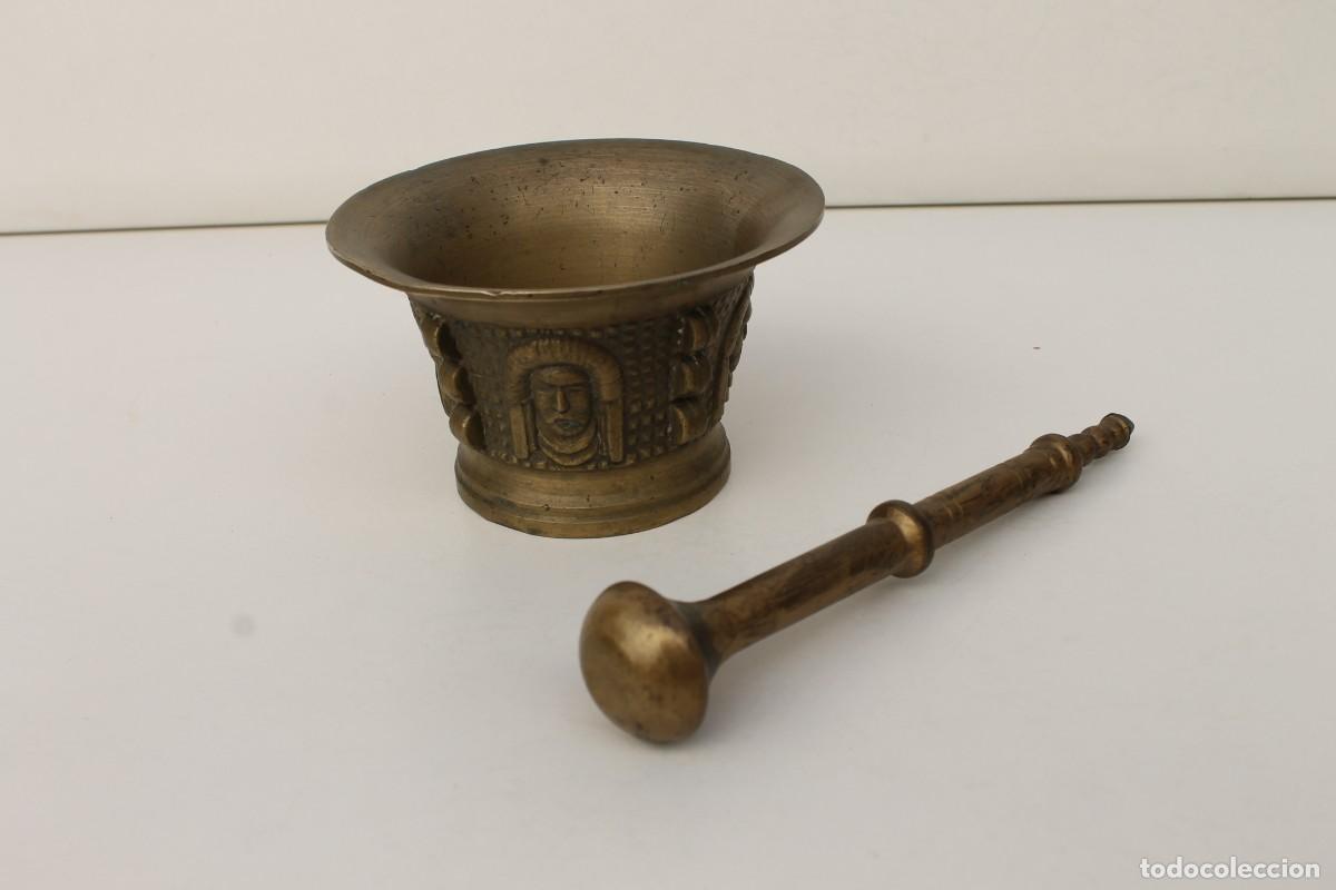 Antig&uuml;edades: ANTIGUO ALMIREZ MORTERO DE BRONCE . 900G - Foto 3