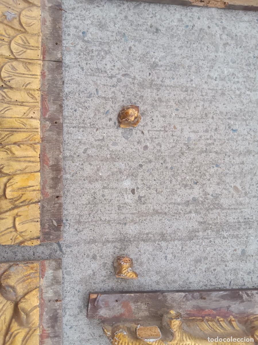 Antig&uuml;edades: Marco &Aacute;guila bic&eacute;fala madera antiguo - Foto 5