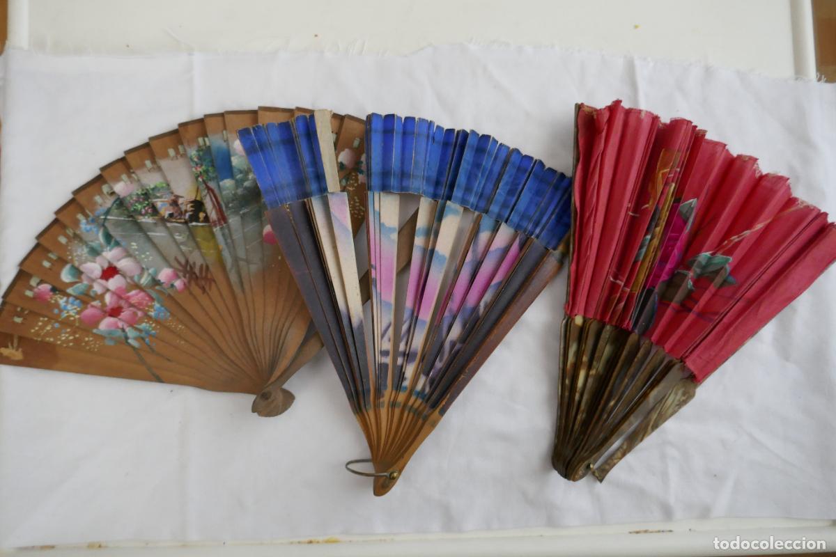 Antig&uuml;edades: Lote de 3 abanicos para restaurar. Ver Foros - Foto 1