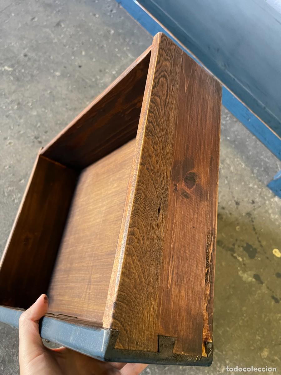 Antig&uuml;edades: consola azul madera maciza lacada - Foto 7