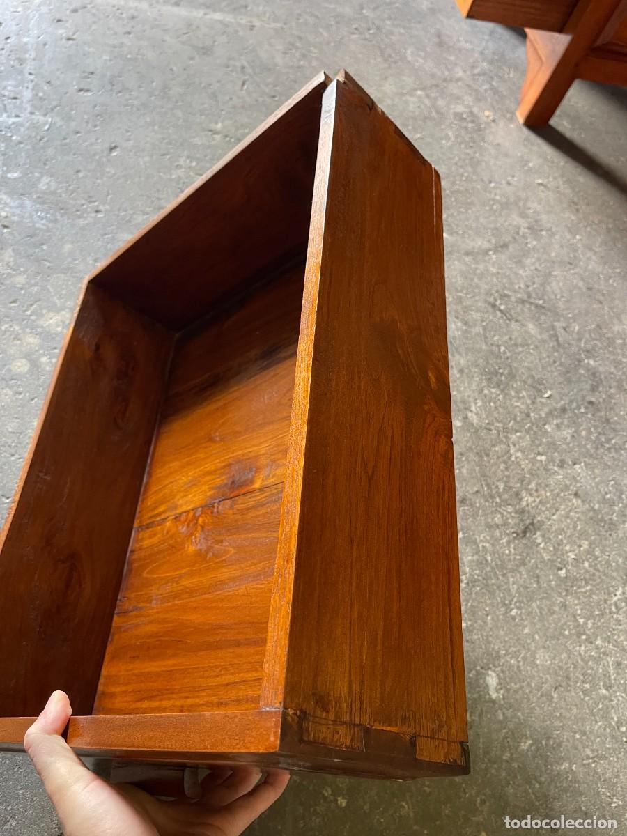 Antig&uuml;edades: buro antiguo madera maciza restaurada - Foto 7