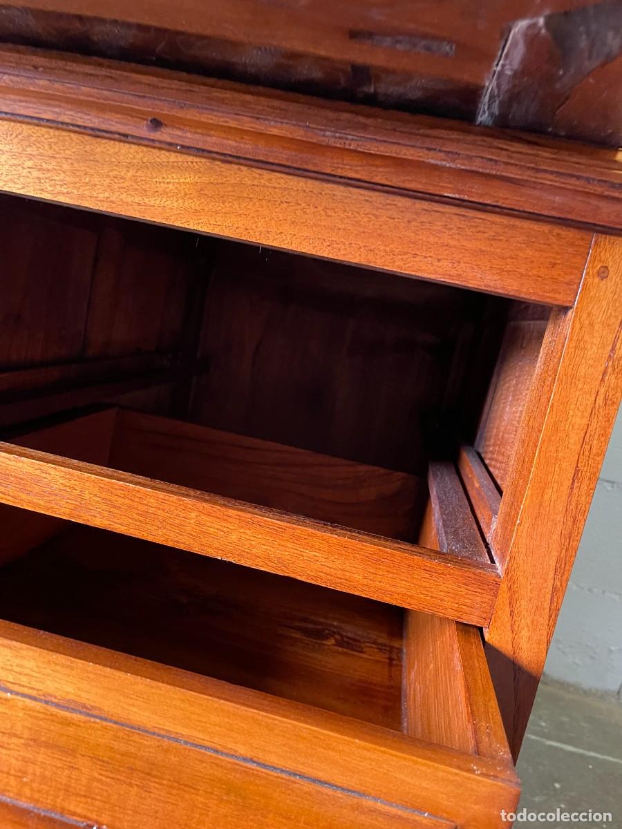 Antig&uuml;edades: buro antiguo madera maciza restaurada - Foto 8