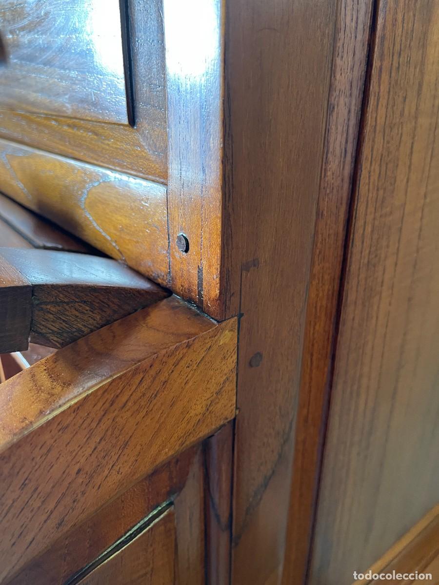 Antig&uuml;edades: buro antiguo madera maciza restaurada - Foto 11