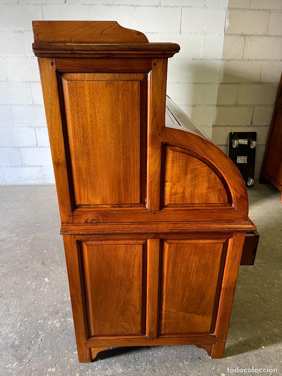 Antig&uuml;edades: buro antiguo madera maciza restaurada - Foto 12