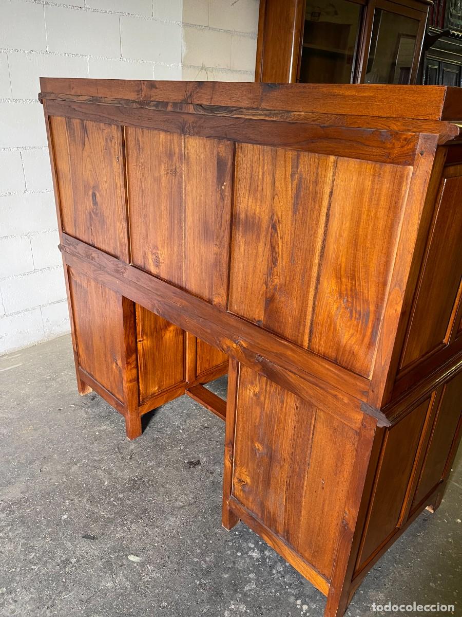 Antig&uuml;edades: buro antiguo madera maciza restaurada - Foto 13