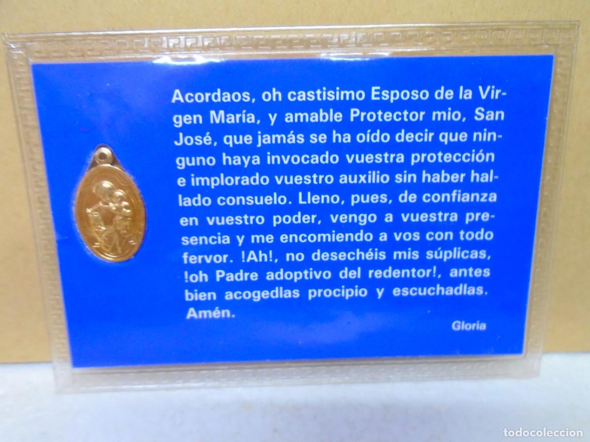 Oggetti Antichi: SAN JOSE Y VIRGEN MARIA.ANTIGUA MEDALLITA,GLORIA-AVE.