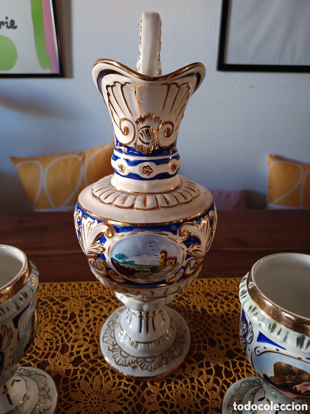 Antig&uuml;edades: Jarra y copas de porcelana - Foto 4