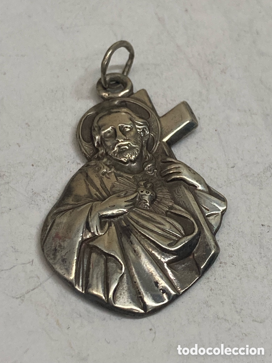 Antig&uuml;edades: Medalla de plata religiosa C369 - Foto 1