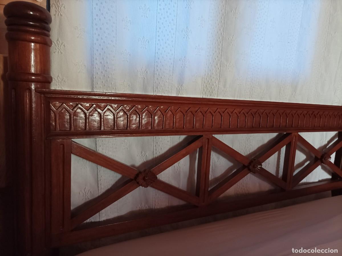 Antig&uuml;edades: Cama completa colonial en madera de teca para cama de 150cm - Foto 2
