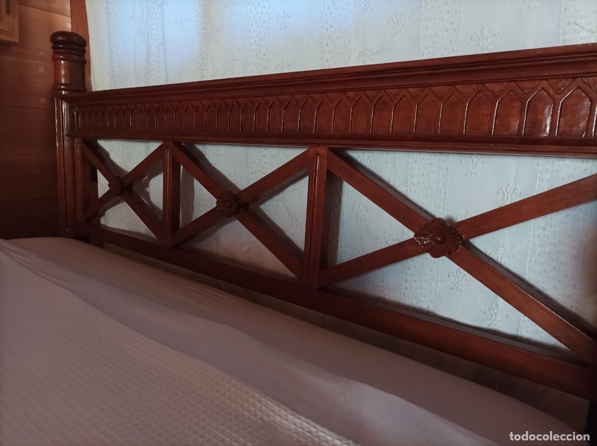 Antig&uuml;edades: Cama completa colonial en madera de teca para cama de 150cm - Foto 3