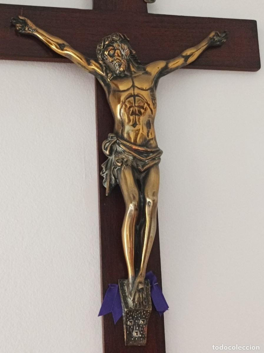 Antig&uuml;edades: Crucifijo Bronce antiguo - Foto 3