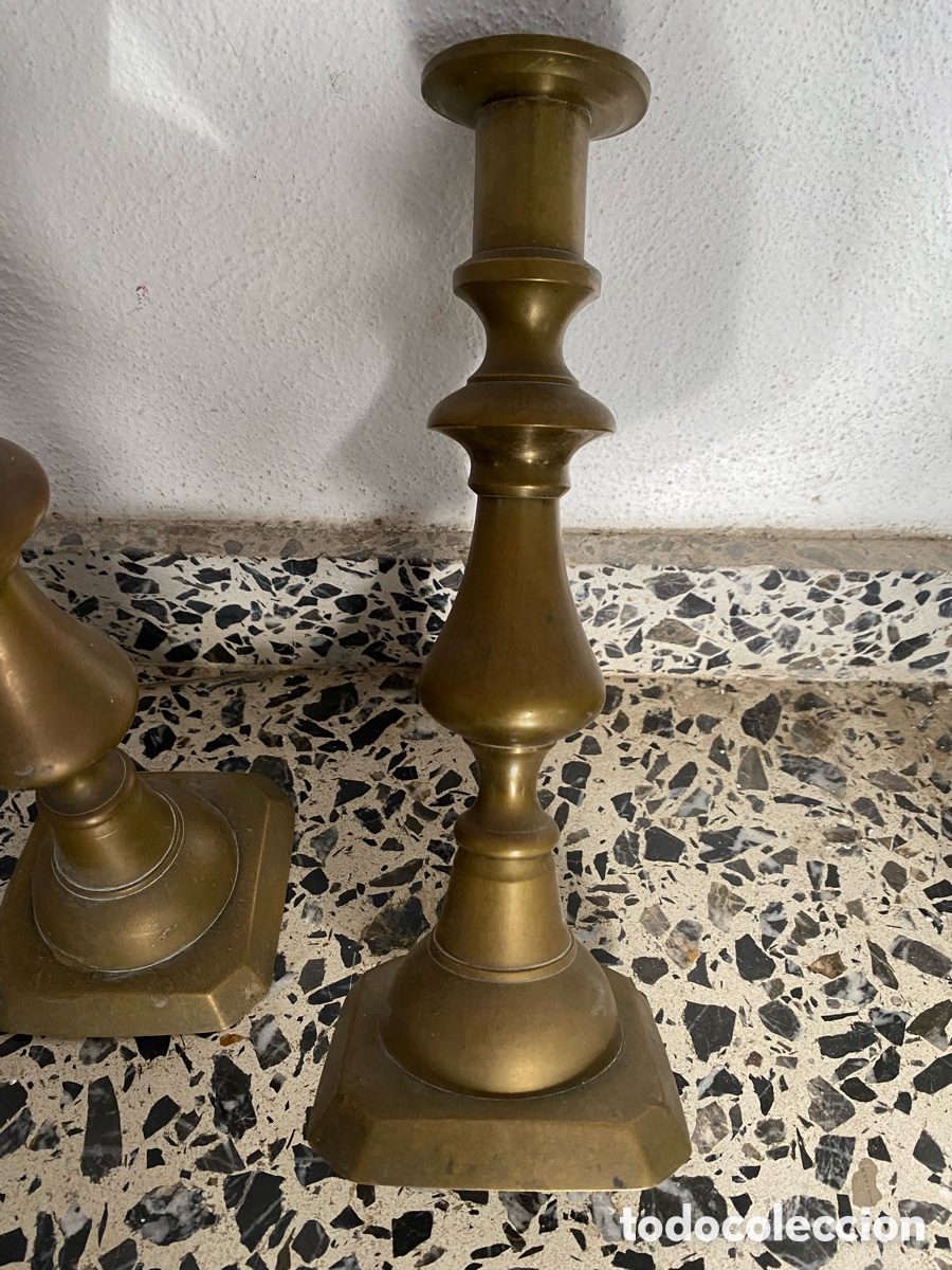Antig&uuml;edades: Pareja de candeleros - Foto 2