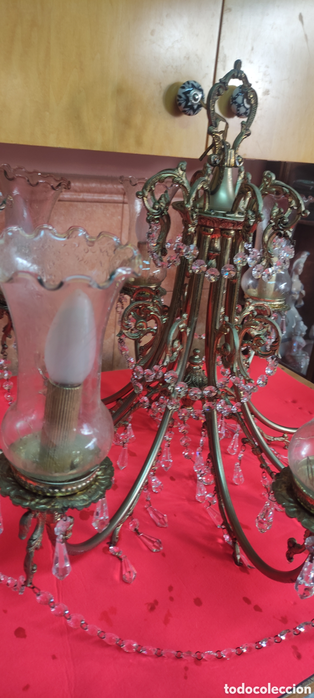 Antig&uuml;edades: Antigua lampara 8 brazos - Foto 10