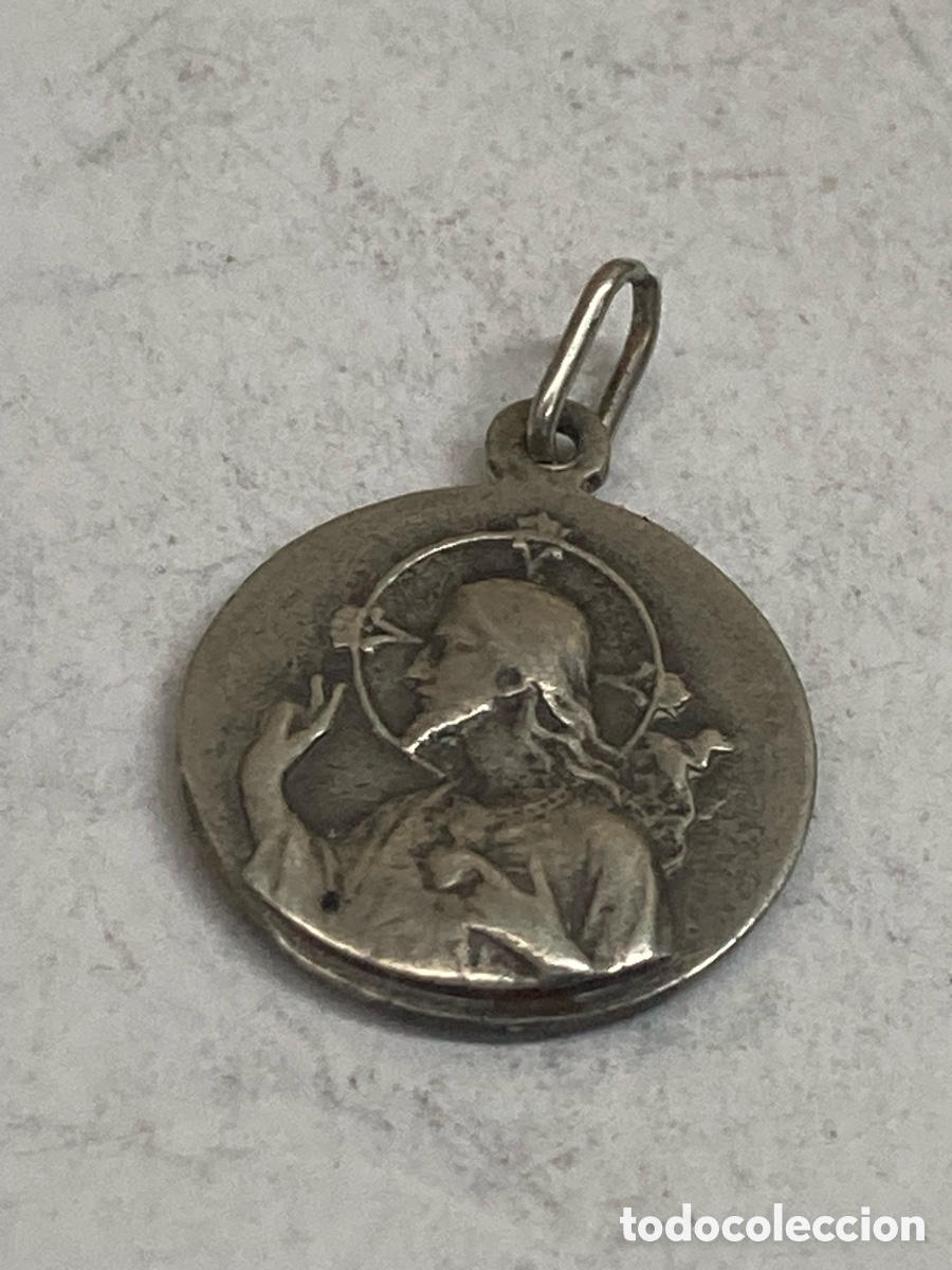 Antig&uuml;edades: Medalla de plata religiosa C371 - Foto 1