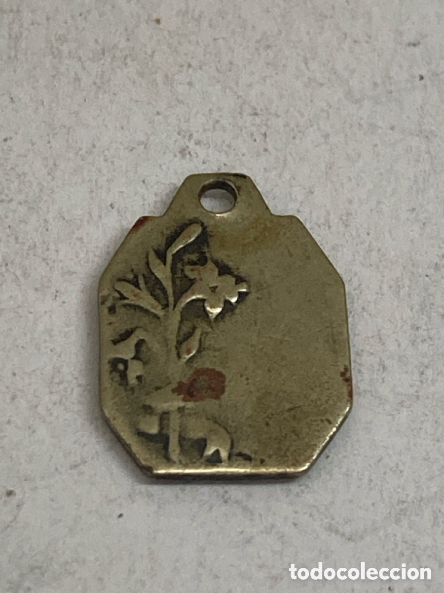 Antig&uuml;edades: Medalla de metal religiosa C369 - Foto 2