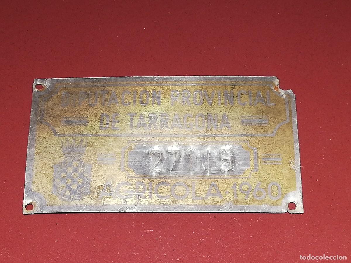 Antig&uuml;edades: Placa de matr&iacute;cula agr&iacute;cola 1960 - Foto 5