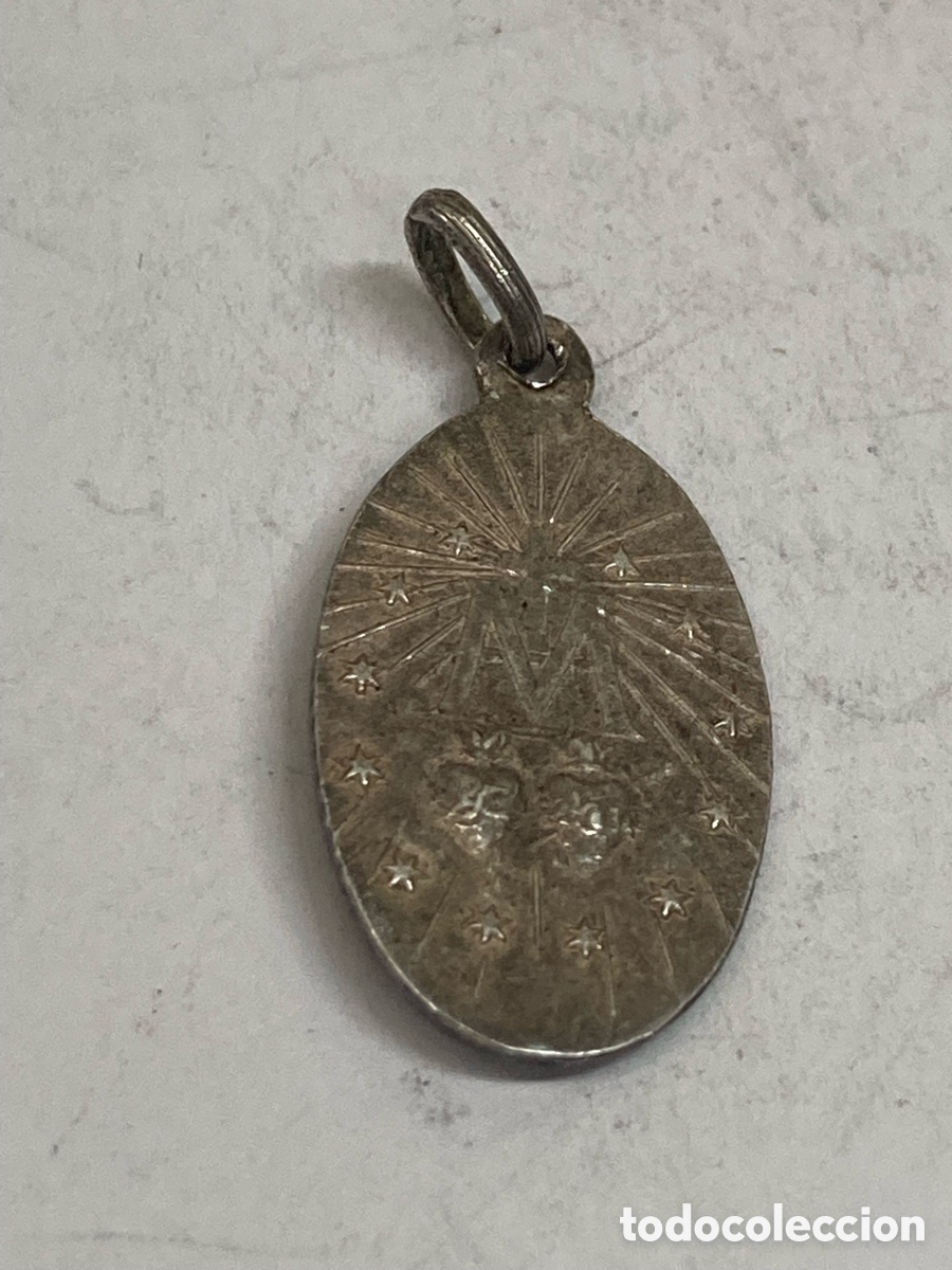 Antig&uuml;edades: Medalla de metal religiosa C372 - Foto 2