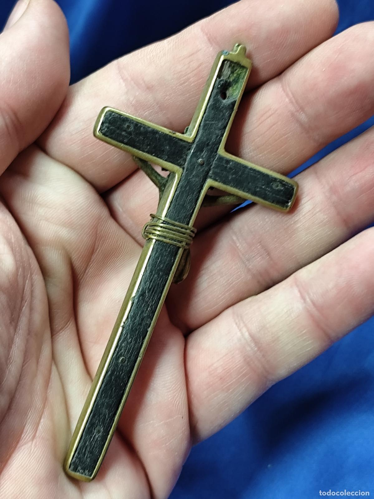 Antig&uuml;edades: CRUCIFIJO EN BRONCE 10 CM - Foto 5