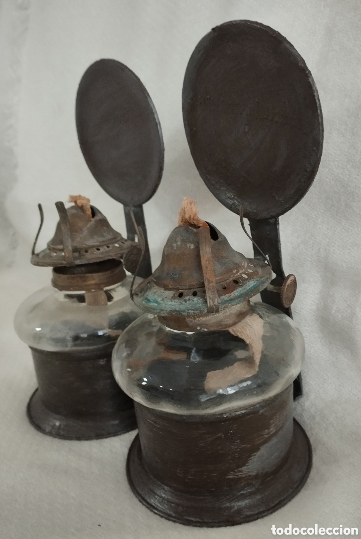 Antig&uuml;edades: Dos Antiguos Faroles de mecha. - Foto 3