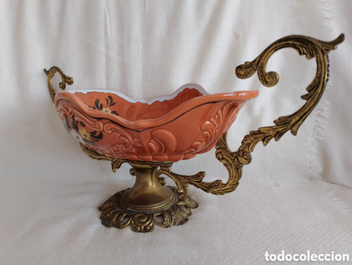 Antig&uuml;edades: Centro Mesa Porcelana y bronce. - Foto 6