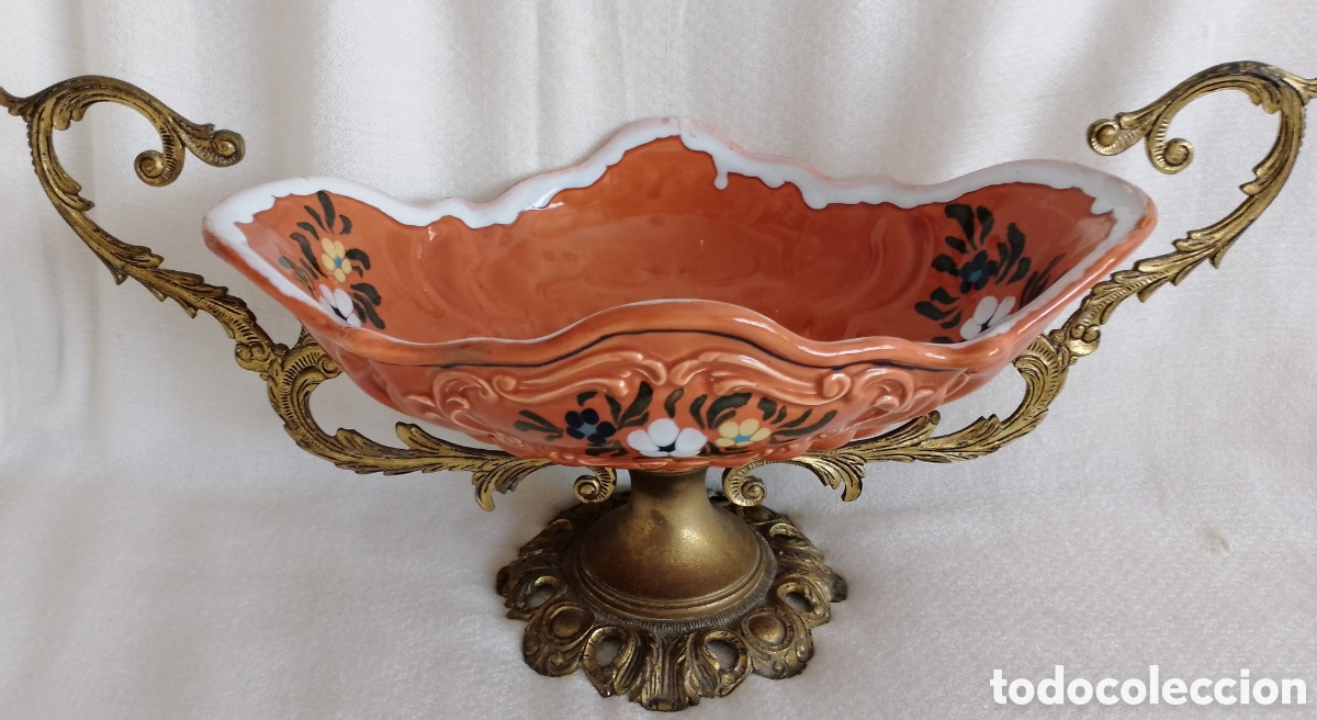 Antig&uuml;edades: Centro Mesa Porcelana y bronce. - Foto 10