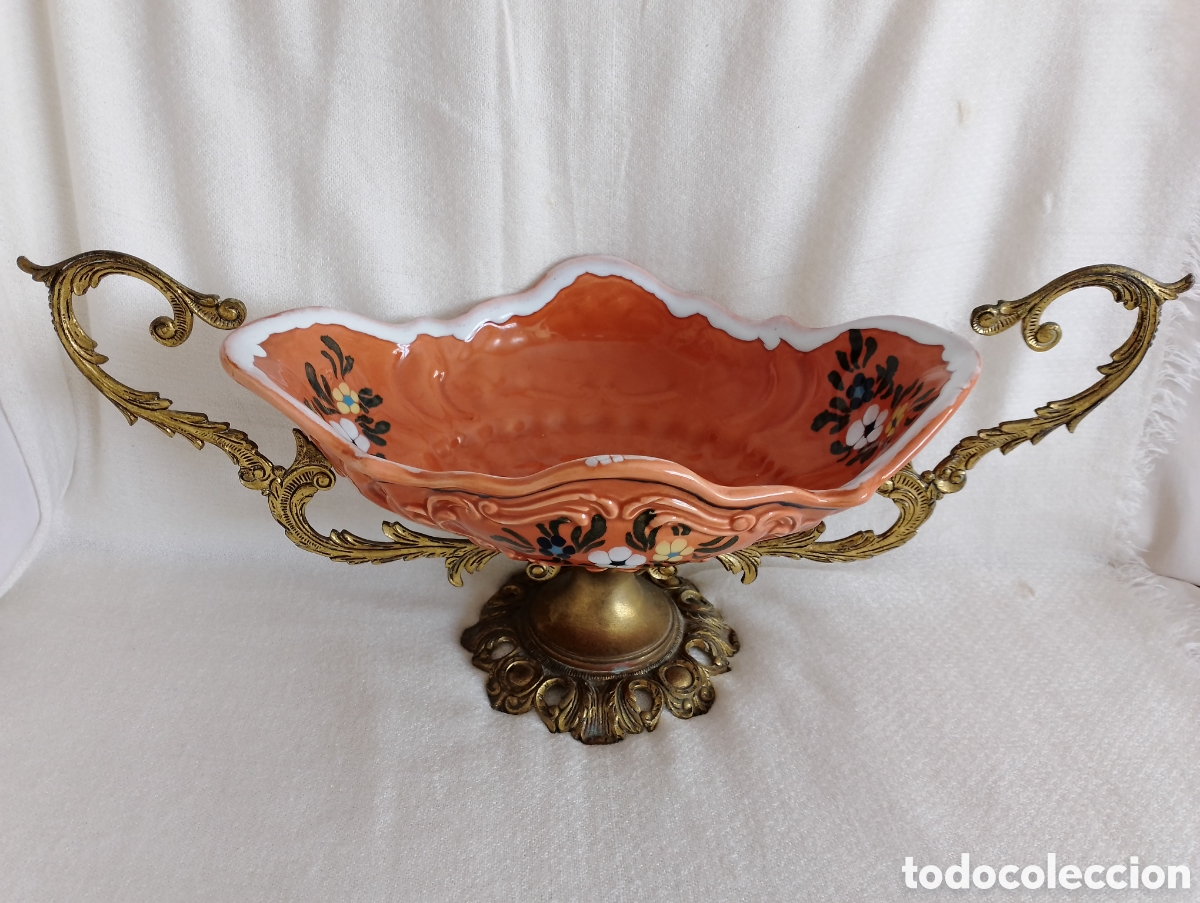 Antig&uuml;edades: Centro Mesa Porcelana y bronce. - Foto 11
