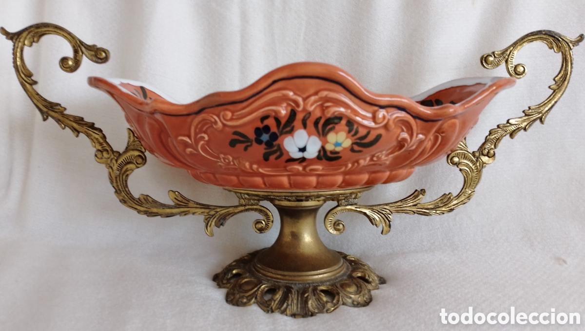 Antig&uuml;edades: Centro Mesa Porcelana y bronce. - Foto 13