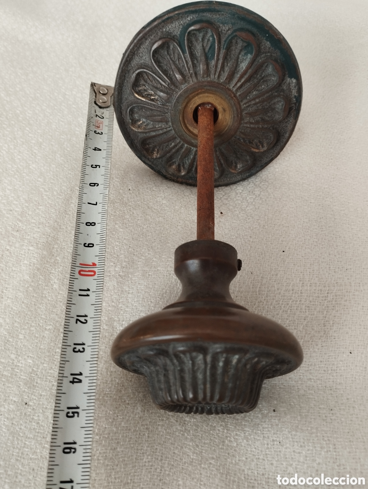 Antig&uuml;edades: Antiguo Llamador y Pomo Bronce. - Foto 14