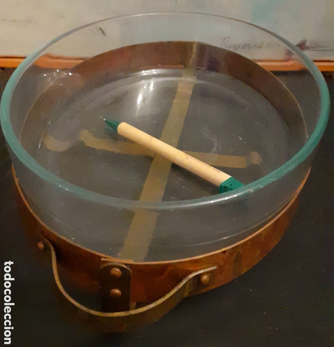 Antig&uuml;edades: Soporte en cobre para HORNO (pyrex) - Foto 2