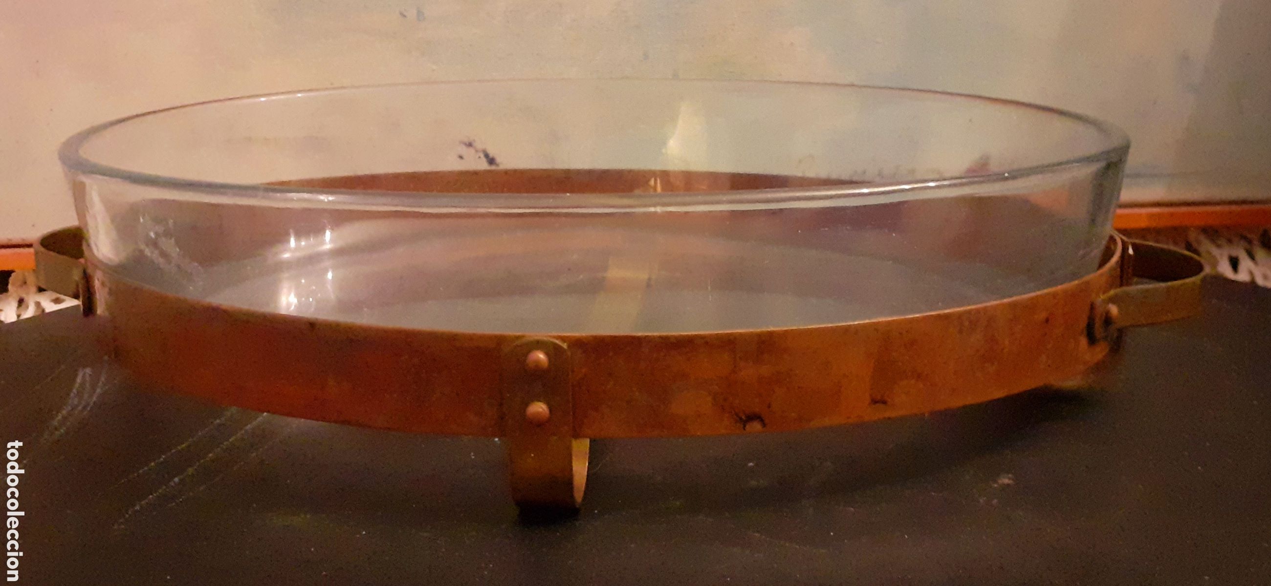 Antig&uuml;edades: Soporte en cobre para HORNO (pyrex) - Foto 1