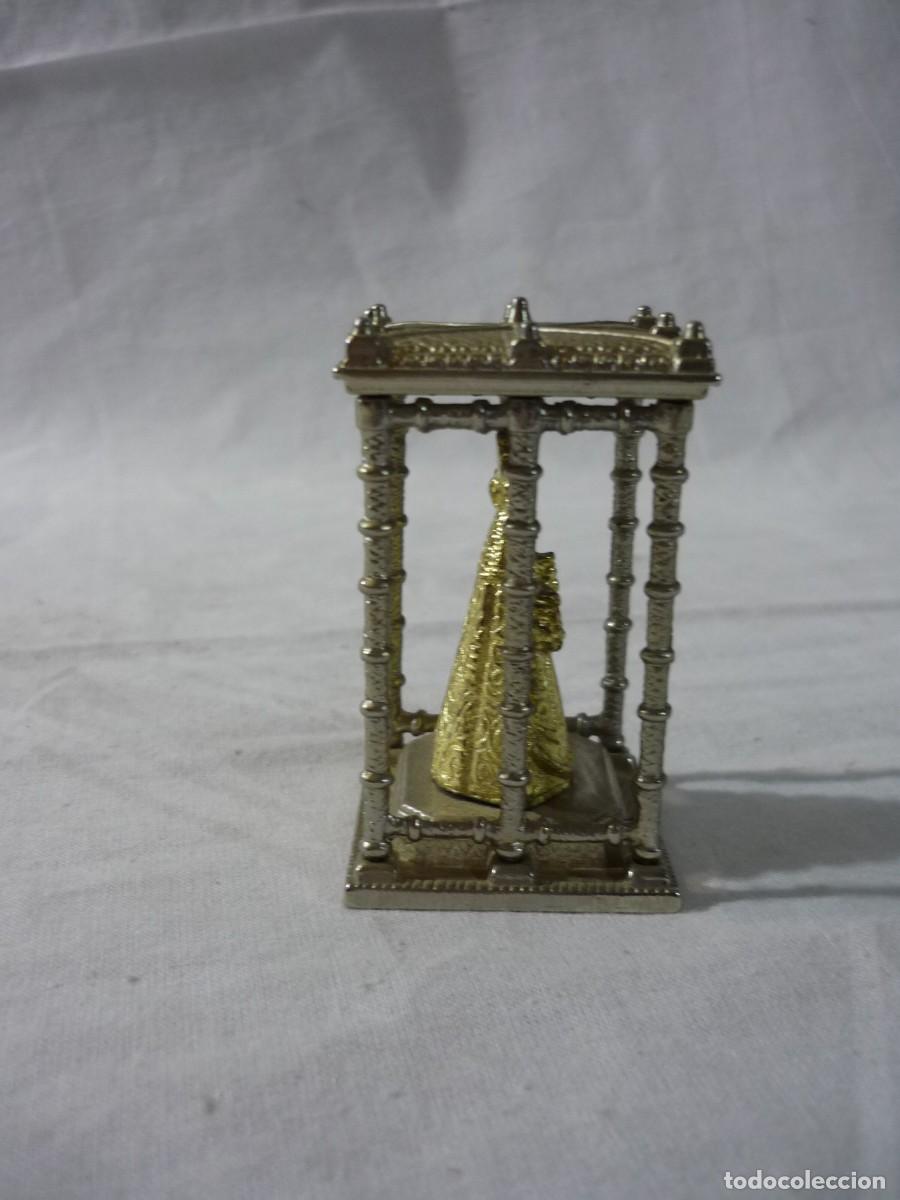 Antig&uuml;edades: Virgen del Roc&iacute;o met&aacute;lica en templete - Foto 7