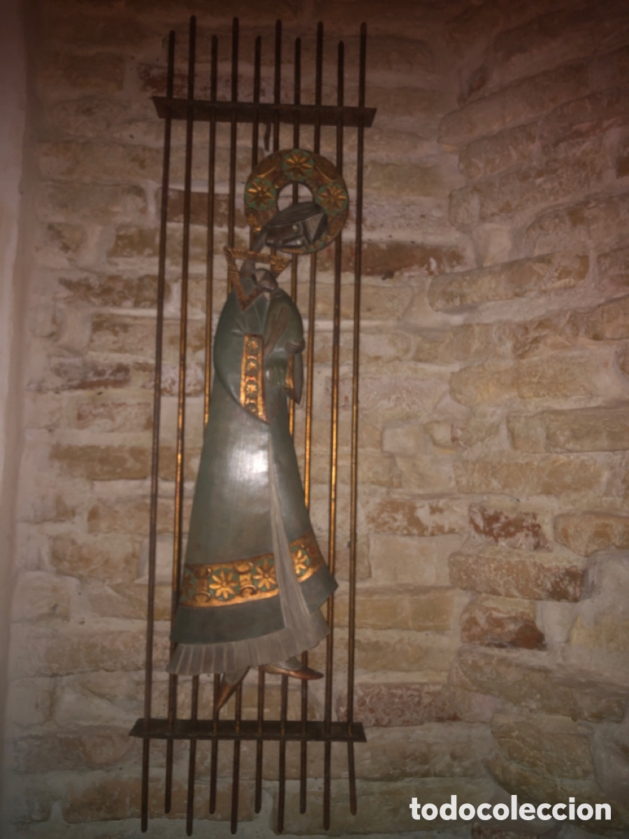 Antig&uuml;edades: Virgen antigua madera gran tama&ntilde;o - Foto 3
