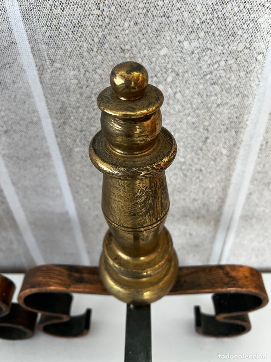 Antig&uuml;edades: SOPORTES LE&Ntilde;A PARA CHIMENEA HOGAR - Foto 5