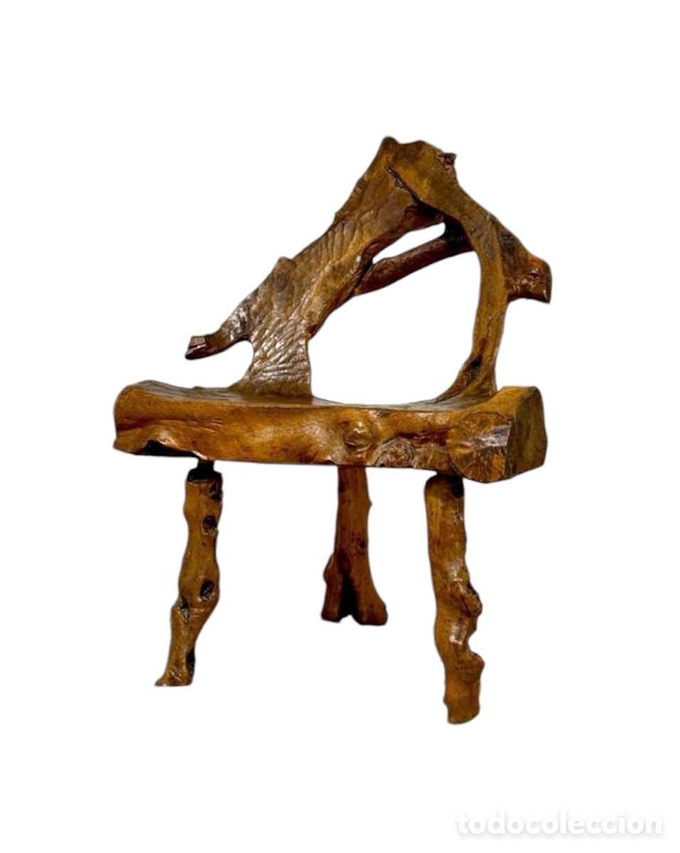 Antig&uuml;edades: Silla r&uacute;stica artesanal Circa 1.950. - Foto 1