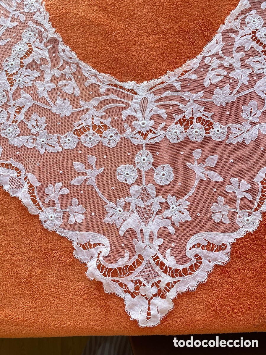 Antig&uuml;edades: Cuello- peinador encaje de Carrickmacross - Foto 4