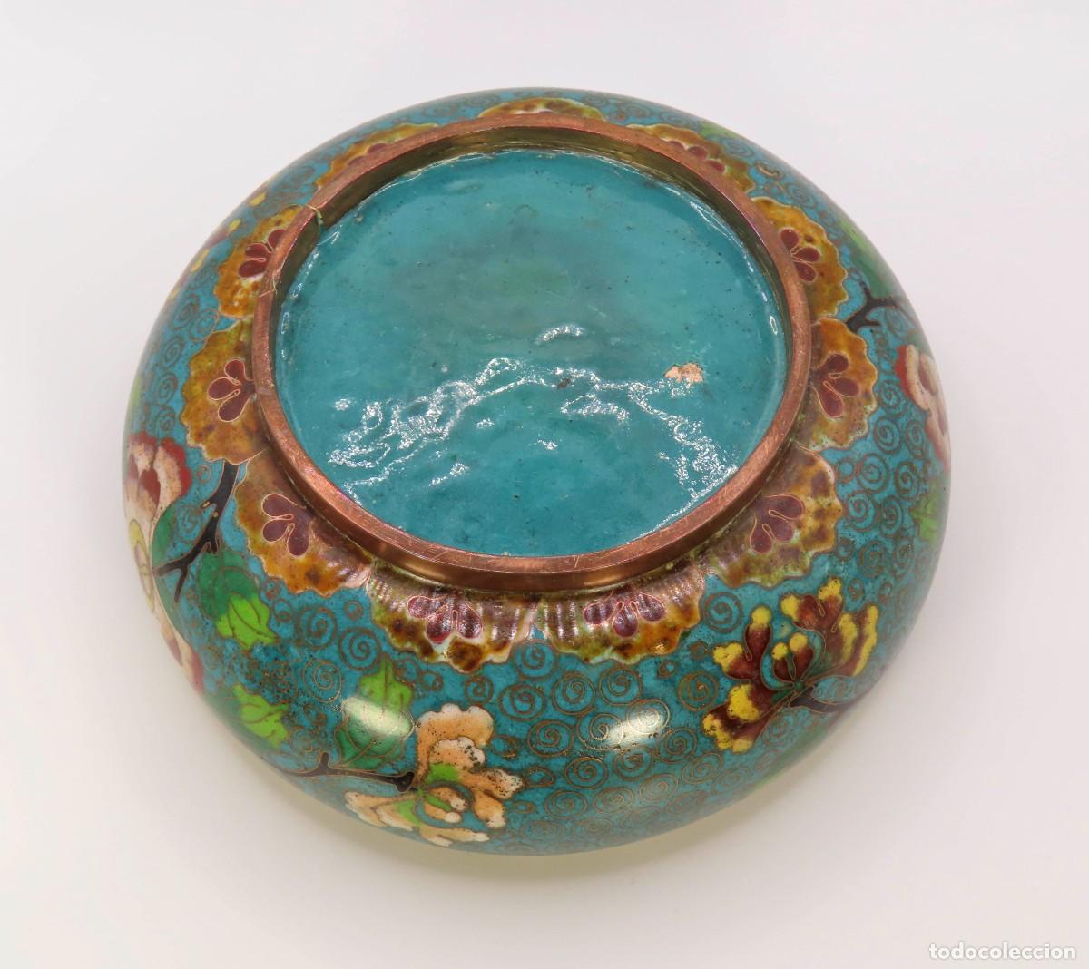 Antig&uuml;edades: CUENCO CHINO ESMALTE CLOISONN&Eacute; BRONCE - Foto 6