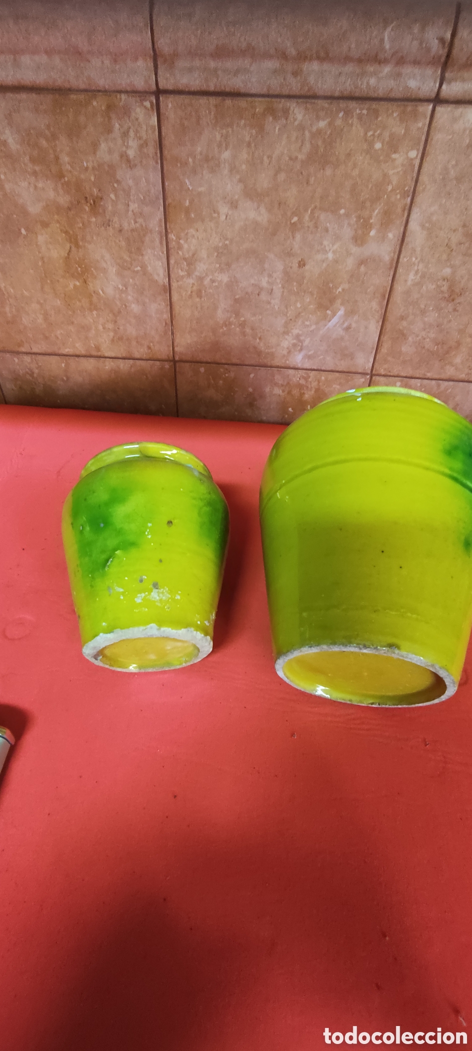 Antig&uuml;edades: Pareja de jarras aceituneras - Foto 5