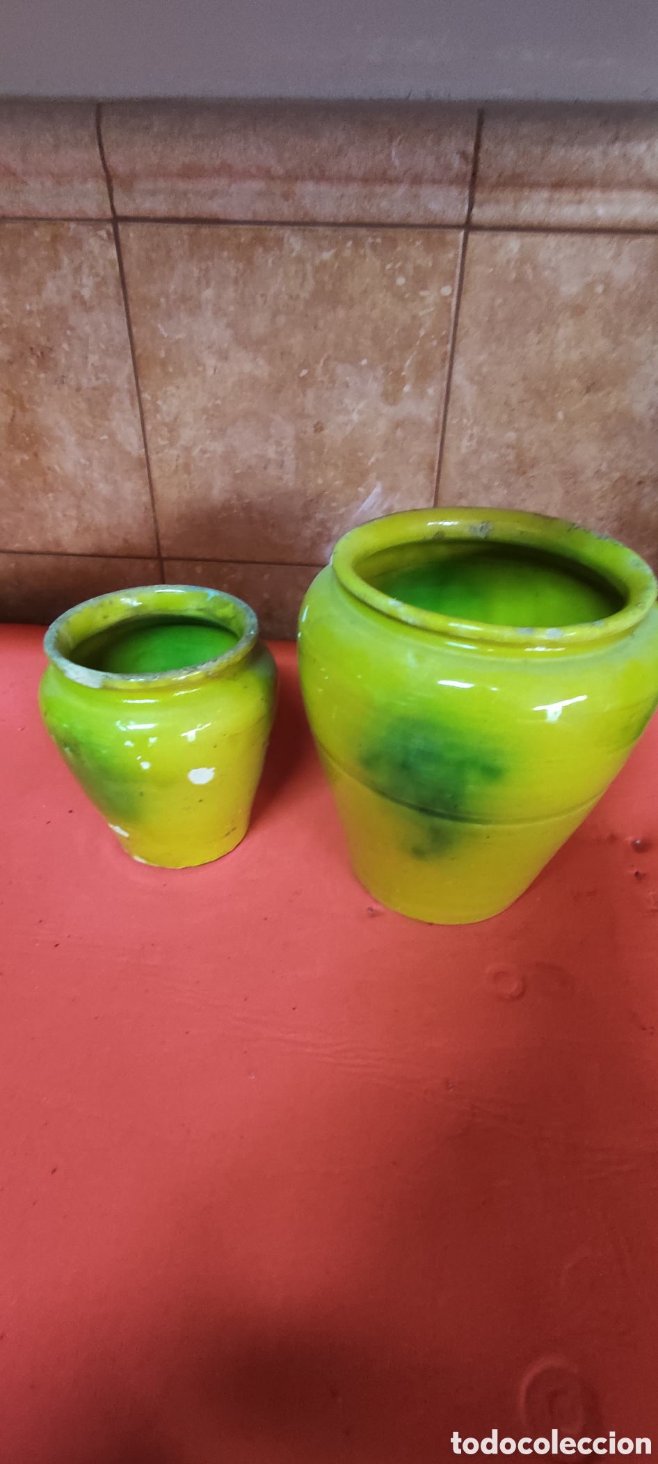 Antig&uuml;edades: Pareja de jarras aceituneras - Foto 7