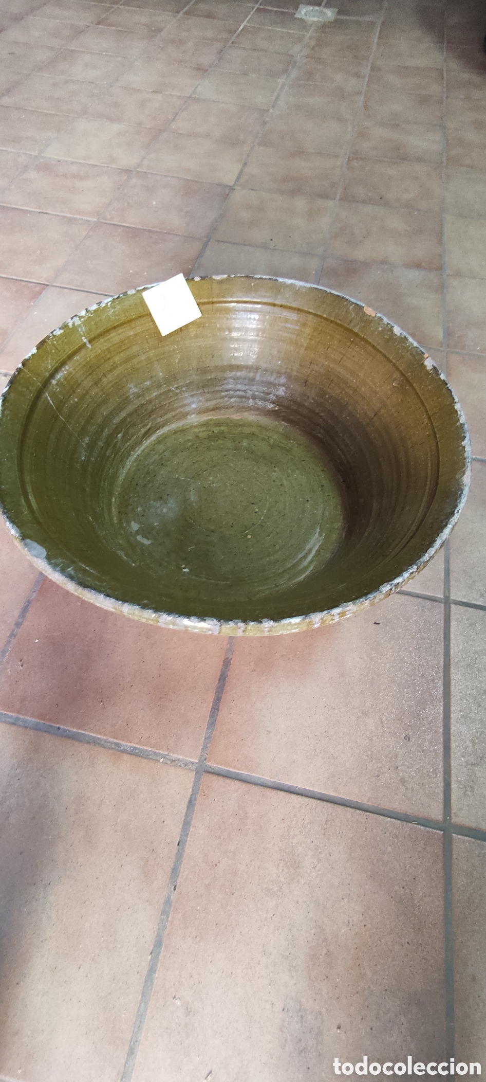 Antig&uuml;edades: Antiguo lebrillo barro cocido L1 - Foto 2