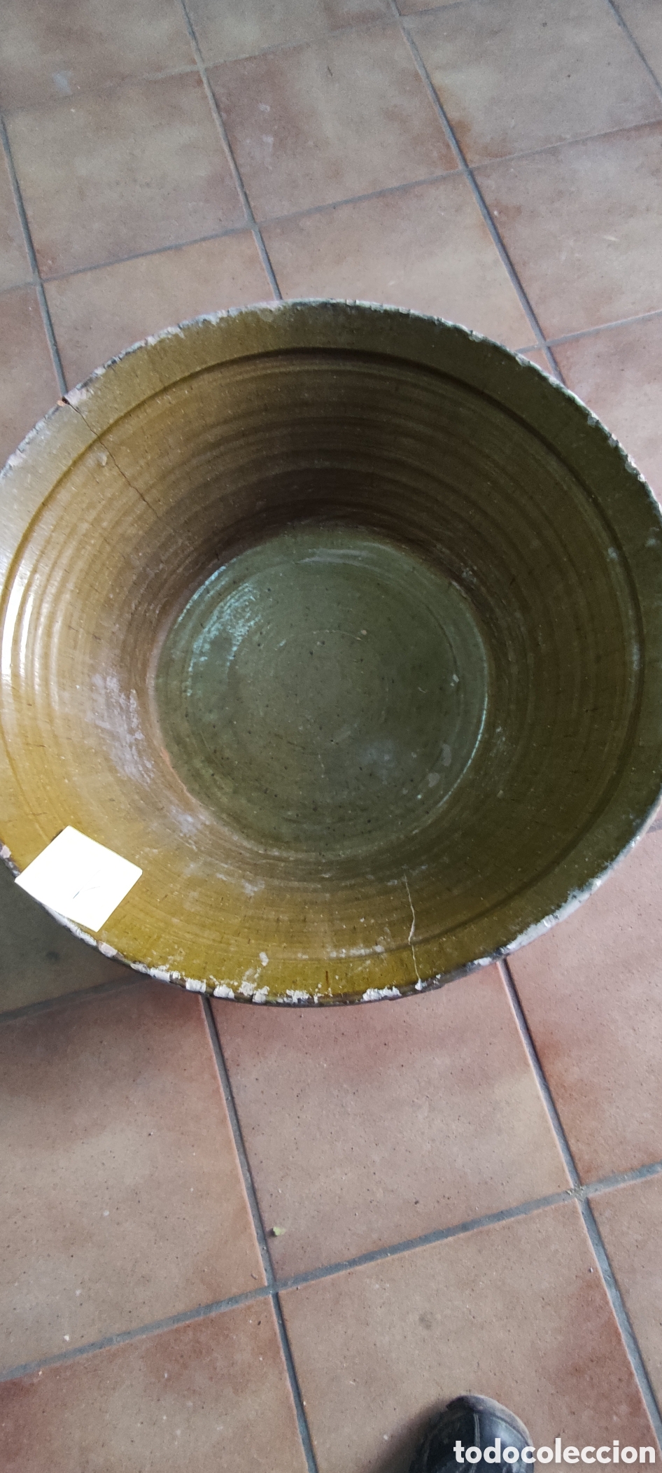Antig&uuml;edades: Antiguo lebrillo barro cocido L1 - Foto 5