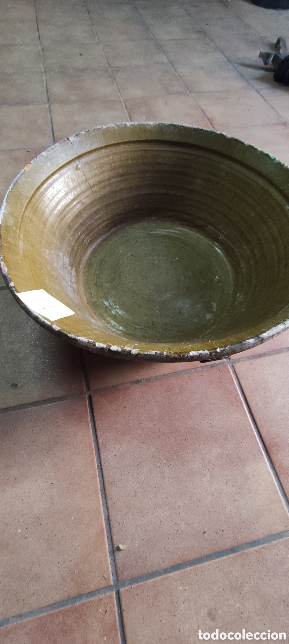 Antig&uuml;edades: Antiguo lebrillo barro cocido L1 - Foto 6