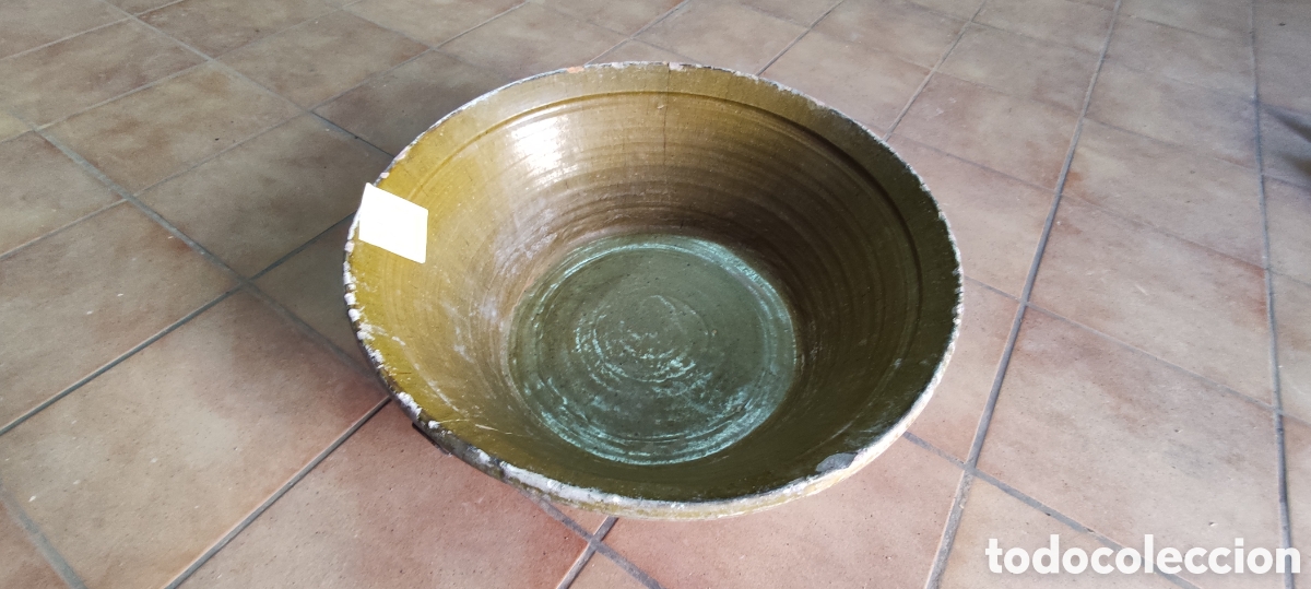 Antig&uuml;edades: Antiguo lebrillo barro cocido L1 - Foto 9