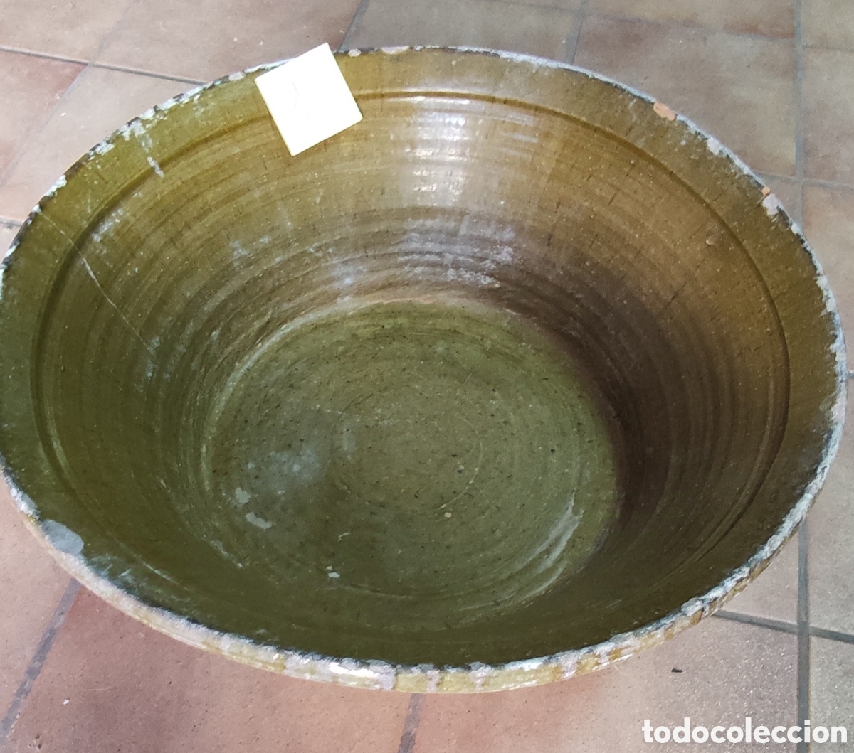 Antig&uuml;edades: Antiguo lebrillo barro cocido L1 - Foto 1