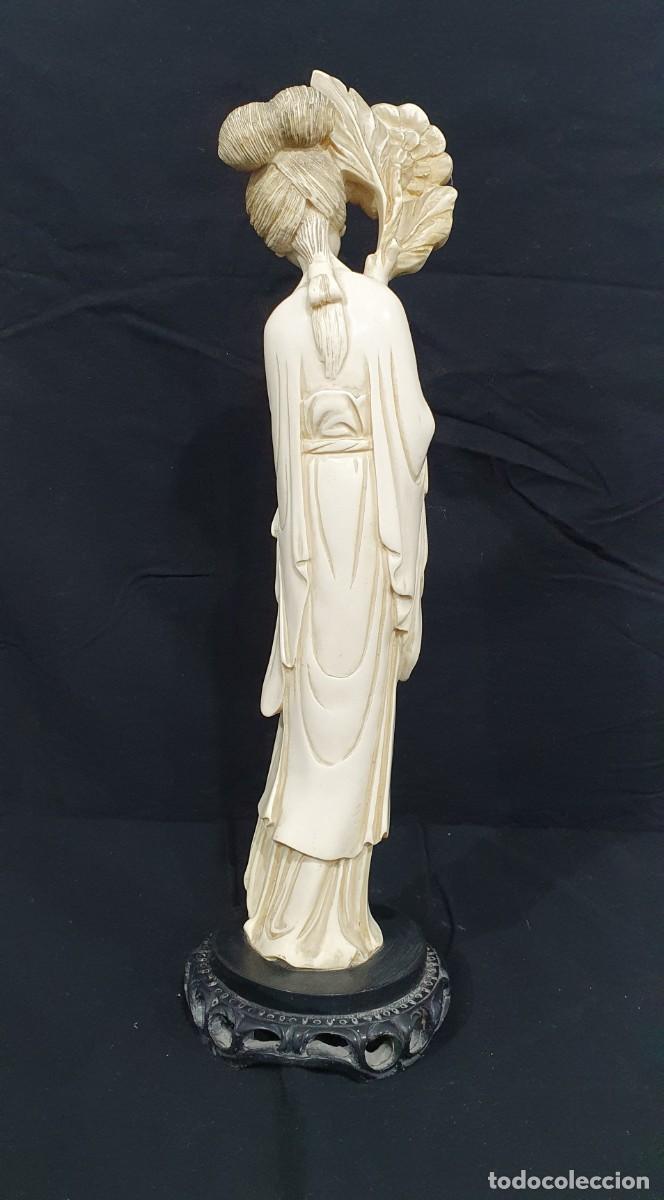 Antig&uuml;edades: Figura dama china en alabastro - Foto 4