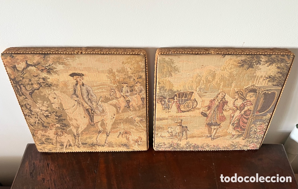 Antig&uuml;edades: Pareja de Gobelinos franceses - Foto 2