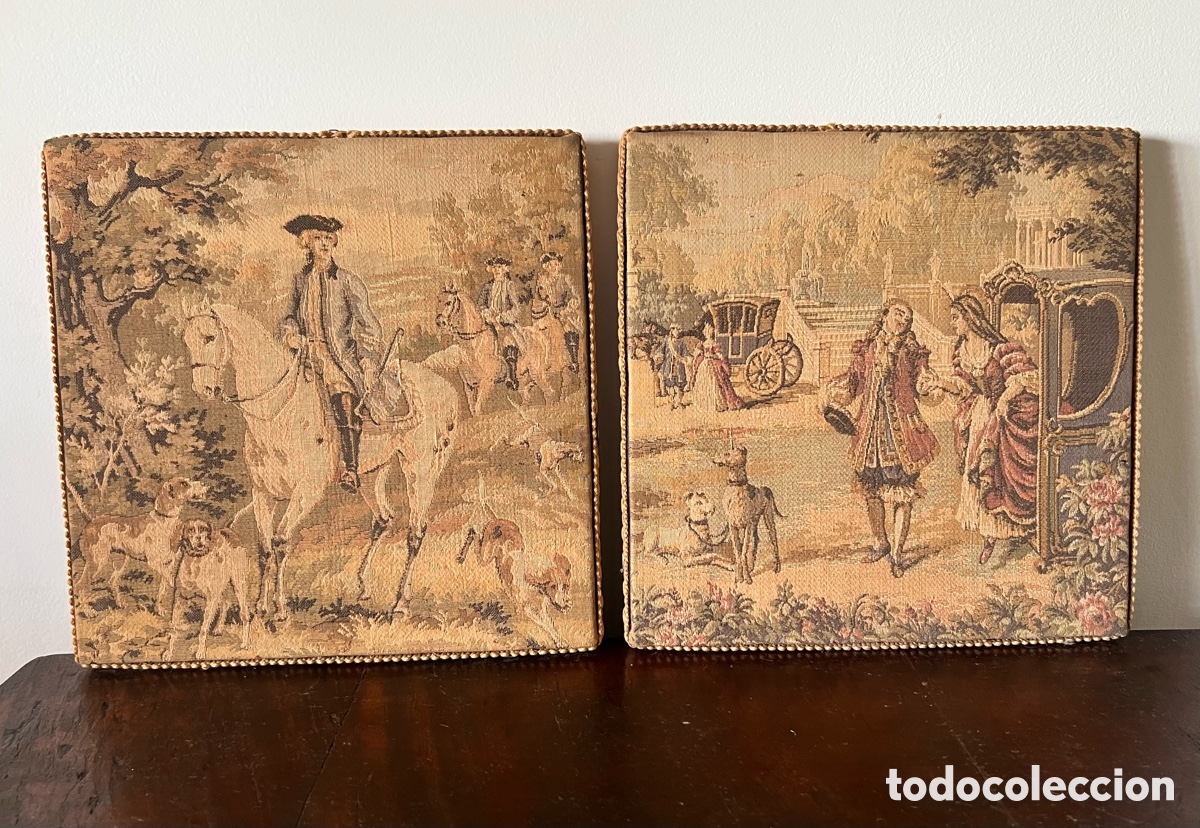 Antig&uuml;edades: Pareja de Gobelinos franceses - Foto 4